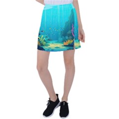 Intro Youtube Background Wallpaper Aquatic Water Tennis Skirt by Pakemis