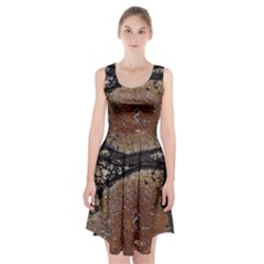 Rustic Charm Abstract Print Racerback Midi Dress by dflcprintsclothing