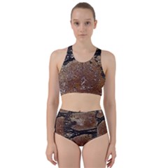 Rustic Charm Abstract Print Racer Back Bikini Set by dflcprintsclothing