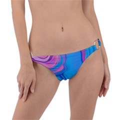 Liquid Background Pattern Ring Detail Bikini Bottoms by GardenOfOphir