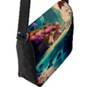 Tropical Island Fantasy Landscape Palm Trees Ocean Flap Closure Messenger Bag (L) View2