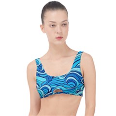 Pattern Ocean Waves Blue Nature Sea Abstract The Little Details Bikini Top by Pakemis