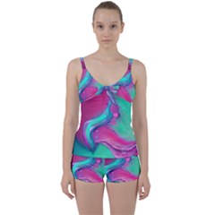 Marble Background - Abstract - Artist - Artistic - Colorful Tie Front Two Piece Tankini by GardenOfOphir