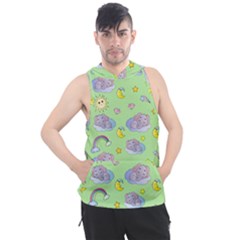 Elephant Sleeping Elephants Background Men s Sleeveless Hoodie by Wegoenart