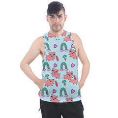 Pigs Pattern Art Design Drawing Sketch Wallpaper Men s Sleeveless Hoodie by Wegoenart