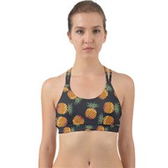 Pineapple Background Pineapple Pattern Back Web Sports Bra by Wegoenart