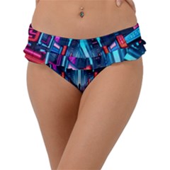 City People Cyberpunk Frill Bikini Bottoms by Jancukart