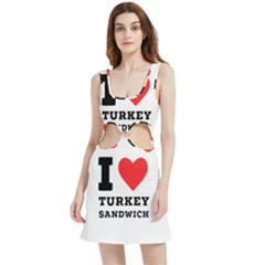 I Love Turkey Sandwich Velour Cutout Dress by ilovewhateva