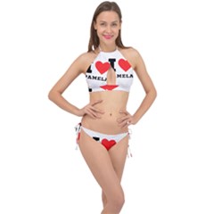 I Love Pamela Cross Front Halter Bikini Set by ilovewhateva