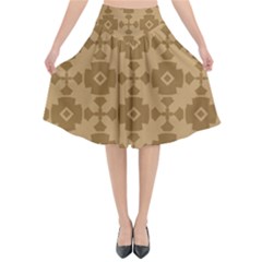 Pattern 5 Flared Midi Skirt by GardenOfOphir