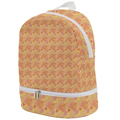Peach Leafs Zip Bottom Backpack by Sparkle