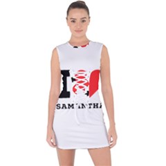 I Love Samantha Lace Up Front Bodycon Dress by ilovewhateva