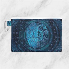 Artificial Intelligence Network Blue Art Canvas Cosmetic Bag (large) by Semog4
