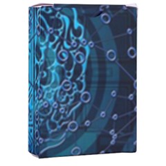 Artificial Intelligence Network Blue Art Playing Cards Single Design (rectangle) With Custom Box by Semog4