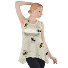 Insects Bees Digital Paper Side Drop Tank Tunic by Semog4