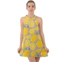 Lemon Background Lemon Wallpaper Halter Tie Back Chiffon Dress View1