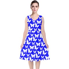 Pattern 332 V-neck Midi Sleeveless Dress  by GardenOfOphir