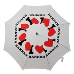 I Love Hannah Hook Handle Umbrellas (small) by ilovewhateva