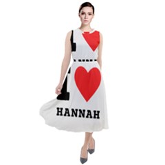 I Love Hannah Round Neck Boho Dress by ilovewhateva