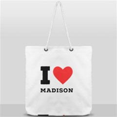 I Love Madison  Full Print Rope Handle Tote (large) by ilovewhateva