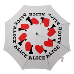 I Love Alice Hook Handle Umbrellas (small) by ilovewhateva
