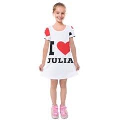 I Love Julia  Kids  Short Sleeve Velvet Dress by ilovewhateva
