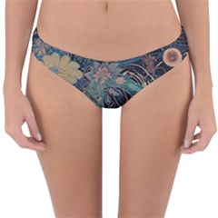 Ai Generated Flower Trees Forest Mystical Forest Reversible Hipster Bikini Bottoms by Ravend