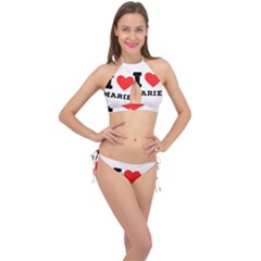 I Love Marie Cross Front Halter Bikini Set by ilovewhateva