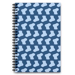 Blue Cute Baby Socks Illustration Pattern 5 5  X 8 5  Notebook by GardenOfOphir