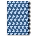 Blue Cute Baby Socks Illustration Pattern 5.5  x 8.5  Notebook View2