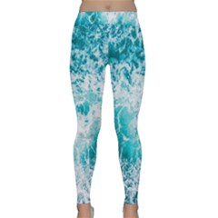 Tropical Blue Ocean Wave Classic Yoga Leggings by Jack14