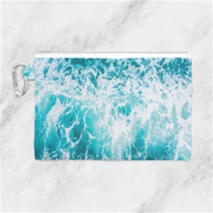 Tropical Blue Ocean Wave Canvas Cosmetic Bag (large) by Jack14