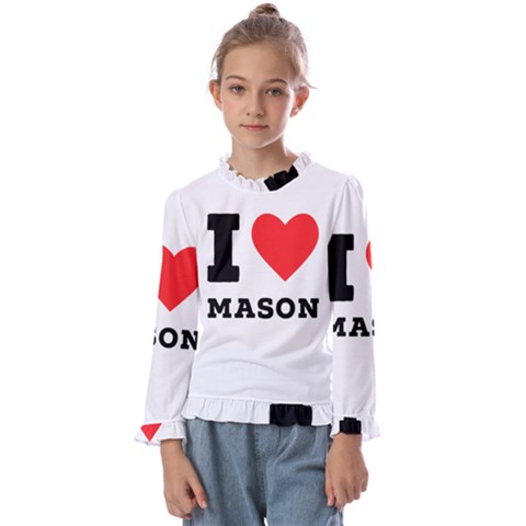 I Love Mason Kids  Frill Detail Tee by ilovewhateva