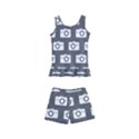 Modern Chic Vector Camera Illustration Pattern Kids  Boyleg Swimsuit View1