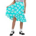 Modern Chic Vector Camera Illustration Pattern Kids  Ruffle Flared Wrap Midi Skirt View1