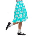 Modern Chic Vector Camera Illustration Pattern Kids  Ruffle Flared Wrap Midi Skirt View3