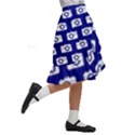 Modern Chic Vector Camera Illustration Pattern Kids  Ruffle Flared Wrap Midi Skirt View3