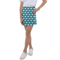 Modern Chic Vector Camera Illustration Pattern Kids  Tennis Skirt by GardenOfOphir