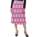 Pink Modern Chic Vector Camera Illustration Pattern Classic Velour Midi Skirt  View1