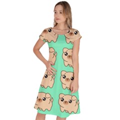 Puppy Pattern Dog Pet Classic Short Sleeve Dress by Jancukart