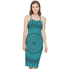 Illusion Geometric Background Bodycon Cross Back Summer Dress by Jancukart