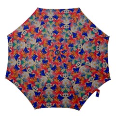 Butterflies Blue Pattern Girly Hook Handle Umbrellas (medium) by Jancukart
