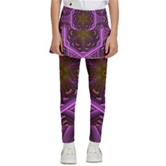 Rosette Mosaic Kaleidoscope Abstract Background Kids  Skirted Pants by Jancukart