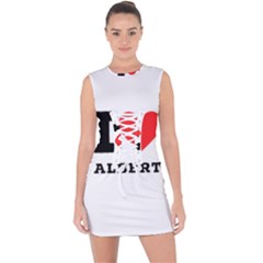 I Love Albert Lace Up Front Bodycon Dress by ilovewhateva