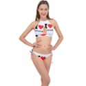 I love logan Cross Front Halter Bikini Set View1