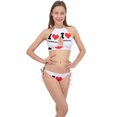 I Love Gabriel Cross Front Halter Bikini Set by ilovewhateva