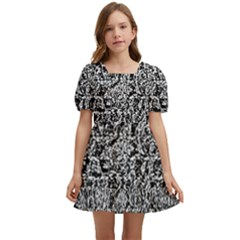 Abstract-0025 Kids  Short Sleeve Dolly Dress