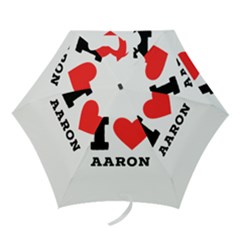 I Love Aaron Mini Folding Umbrellas by ilovewhateva