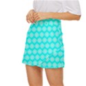 Abstract Knot Geometric Tile Pattern Mini Front Wrap Skirt View2