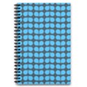 Blue Gray Leaf Pattern 5.5  x 8.5  Notebook View1
